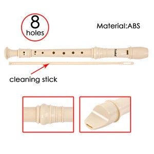 Foska Hot Sale Different Colors Plastic ABS Flute with Cleaning Stick