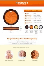 Free baby toys BPA free food grade silicone biscuit teether