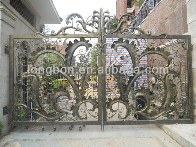 Front door iron gates model, antique wrought iron driveway gate