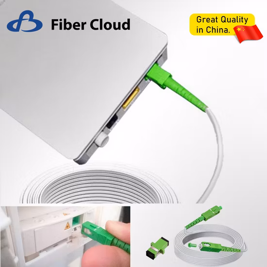 FTTH FTTB Fttp Armored Sc/APC-Sc/APC Flange Connector Jumper High Speed Optical Modem Extension Internet Cable