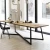 Import Fujian 160cm simple wooden dining table with Iron stand from China
