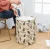 Full Cycle Printing Leaves Spiral Foldable Laundry Storage Bag Polyester Toy Basket Bucket Organizer Dirty Clothes Casket
