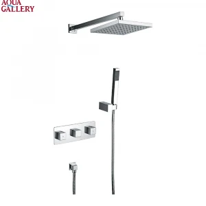 Functional High Pressure Chrome Plated Brass Concealed Shower MIxer Rainfall Shower Set	Of Sanitary Ware Shower Mixer