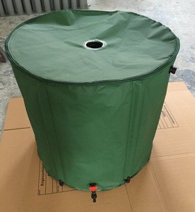 Garden watering and irrigation system rain barrel