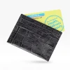 Genuine Leather Crocodile Leather Two Sides ID Card Holder