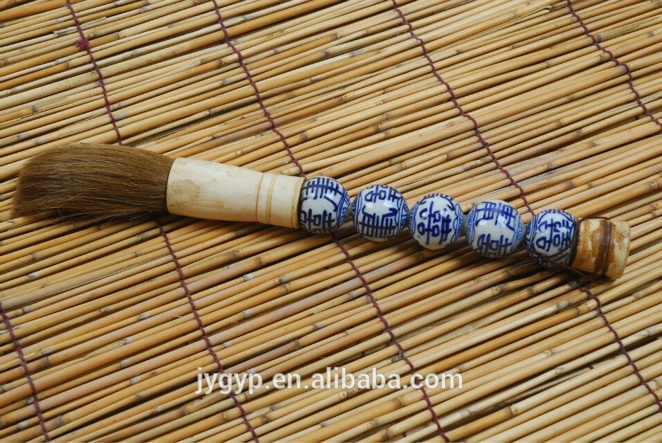 gift for office home decor art and craft Original natural jade carved stone calligraphy brushes