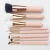 Import Gold Pink Bag 8Pcs Makeup Brush Set Cosmetic Tools Eyeshadow Face Blush Soft Makeup Brushes Kits from China