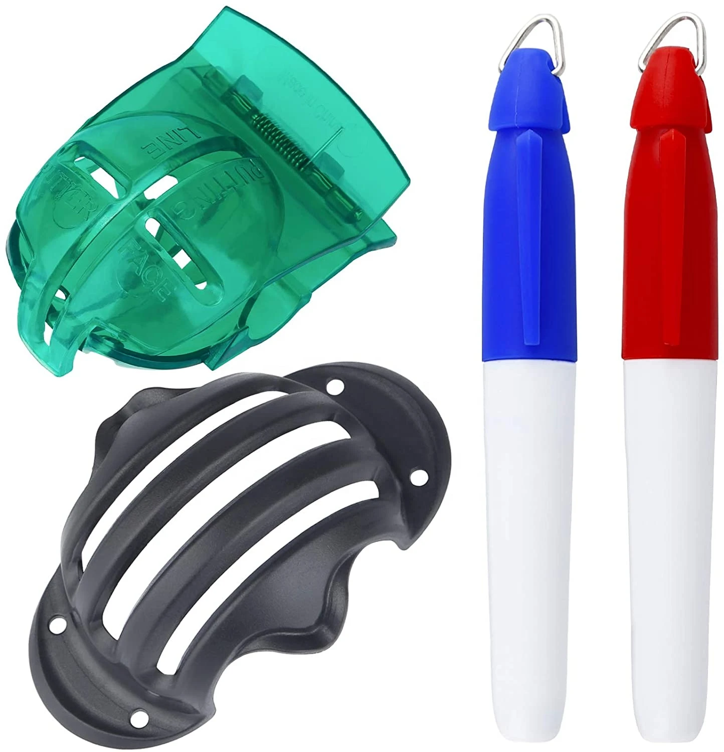 golf accessories combo set including towel divot tool brush tees and ball line markers