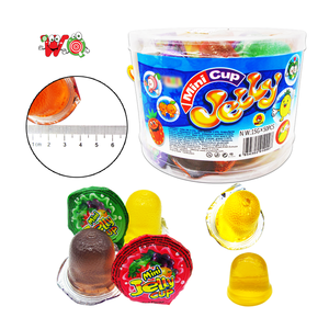 good tasty fruit snacks  cup jelly with multi-colored in jars