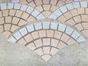 Granite Cobblestone Paver for Driveways G684,Mesh Back Paver Stone