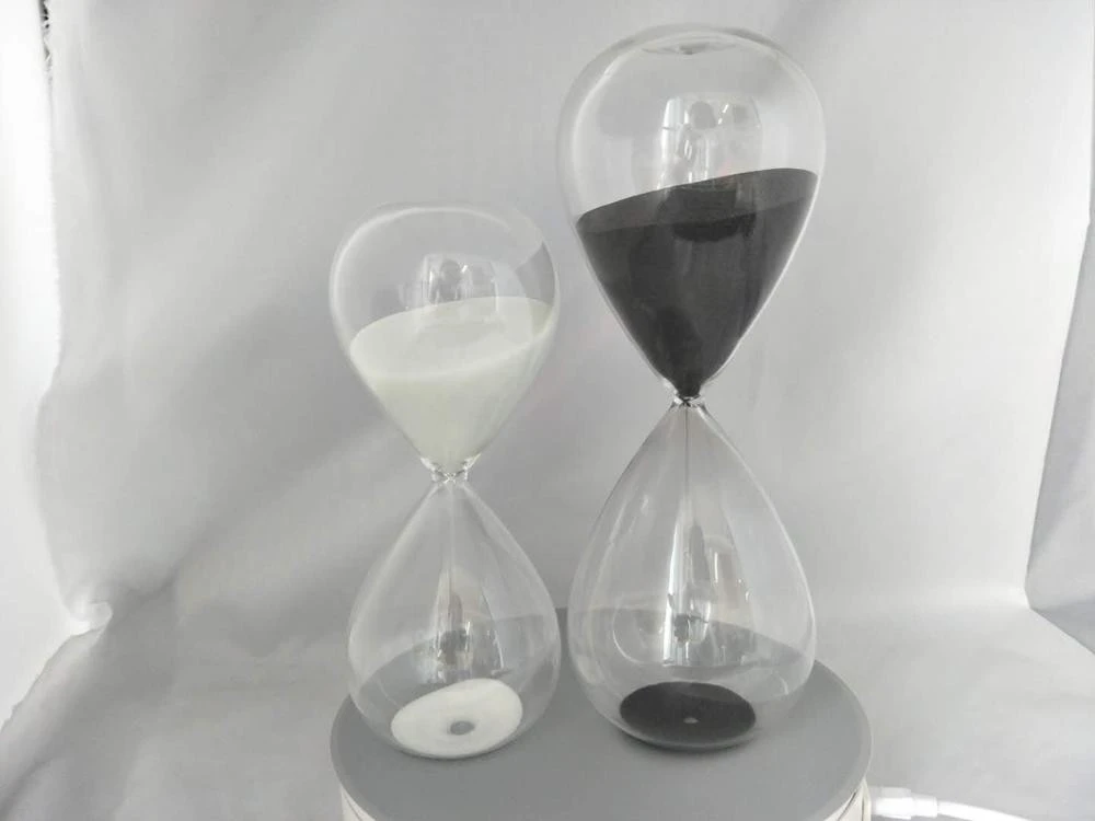 Half hour or 30 minites custom Colored glass timing hourglass sand timer hourglass
