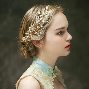 Handmade Crystal Pearl Wedding Headpieces Bridal Hair Combs Accessories