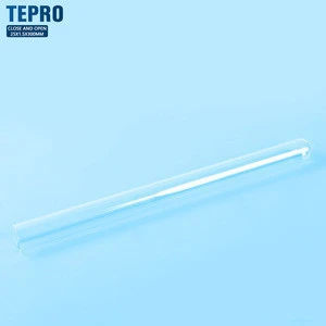 Heat Resistant 300mm One End Open UV Quartz Glass Tube Pipe Clear Quartz Tube For Uv Lamp