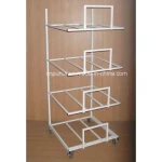 Heavy Duty Multi Shelf Metal Floor Standing Rugs Display Rack (PHY397)