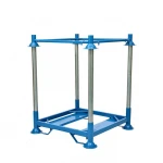 Heavy duty vertical powder coating warehouse detachable galvanized steel stacking storage bag big metal pallet