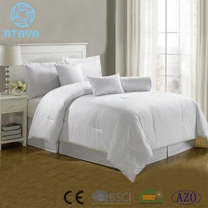 High quality 100% polyester white microfiber comforter for hotel