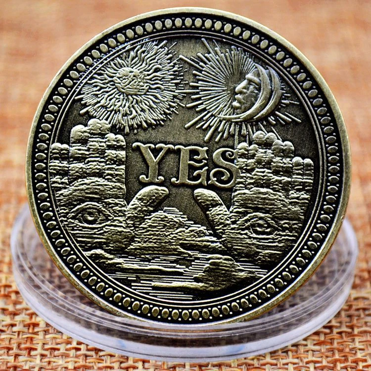 High quality custom Antique bronze metal YES-NO coins, Yes or No challenge souvenirs coin