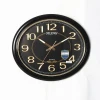High quality DILING custom logo silent 3d digital night luminous Quartz clock classic Oval wall clock hanging