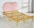 Import High quality double bedroom metal pink iron antique bed design furniture from China