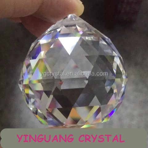 High quality faceted crystal balls for chandelier hanging glass ball hanging crystal ball