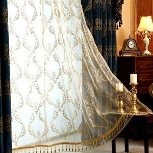 High Quality Flame Retardant Fold Curtain Curtain Styles For Dubai Luxury Curtain With Valance