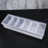 High Quality Fruit Condiment Garnish Dispenser Stainless Steel Bar Condiment Tray With Lid