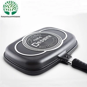 High Quality HappyCall Nonstick Granite Coating Die Casting Aluminum Double Sided Grill Pan