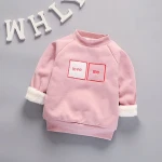 High quality Plus velvet thickening long sleeve baby sweatshirt kids sweatshirt