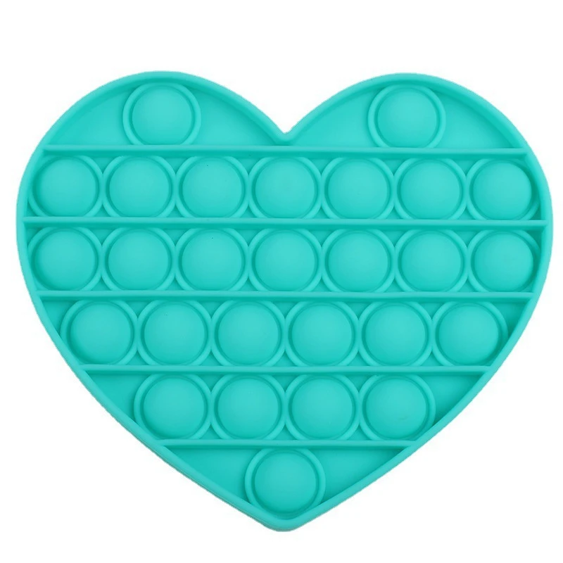 High Quality Push Bubble Fidget Sensory Toy Heart Shape Anxietyrelief Silicone Anti Stress Toys