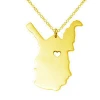High Quality USA West Virginia State Map Shape Meaningful Pendant Necklace