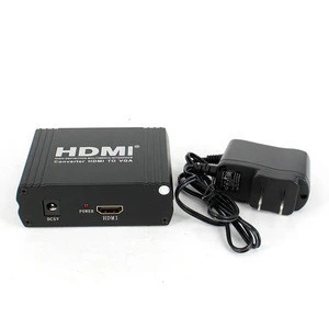 High resolution hdmi 2160p to VGA L/R Audio Converter Box for CRT LCD Monitor