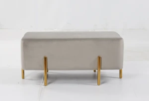 Home Stool Ottoman Upholstered Modern Living Room Bedroom Seating coffee table Metal Long Bench