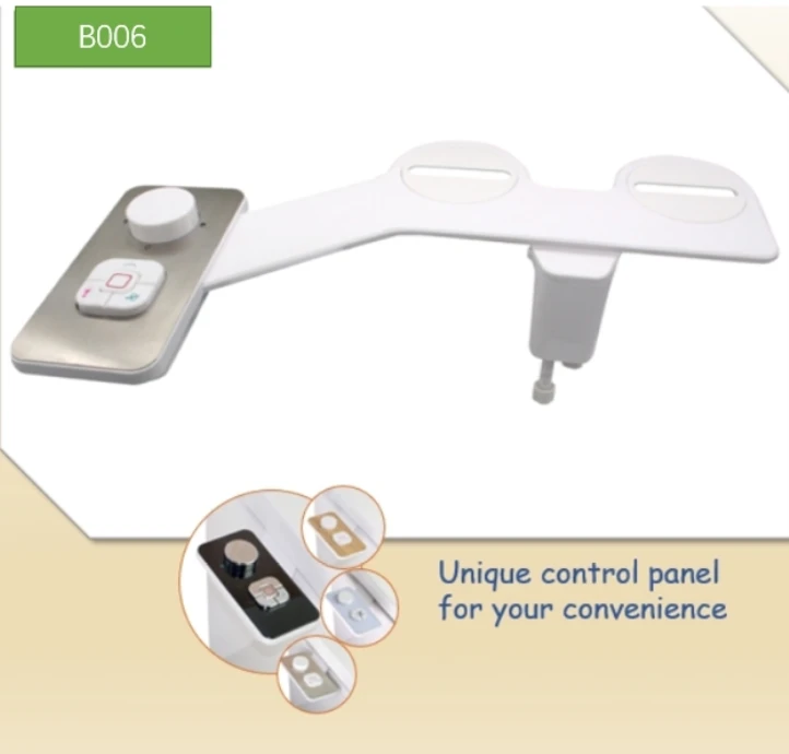 hot and cold slim bidet attachment with dual nozzles