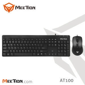 Hot Sale Cheap Quiet USB Wired Keyboard Mouse Combo From Meeting