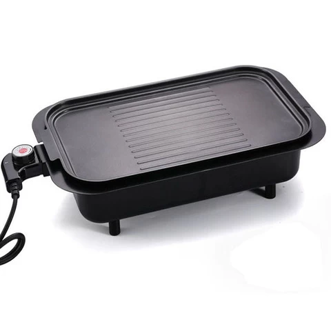 Hot Sale Commercial Home Use Multifunctional Double-deck Temperature Control Electric Bbq Grill with Stand