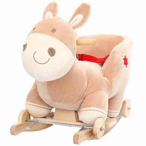 Hot sale custom stuffed animal toys fashional rocking horse kids ride on toy