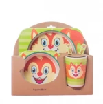 Hot Sale Eco friendly Bamboo Fiber Cartoon Tableware Children Dinner Sets