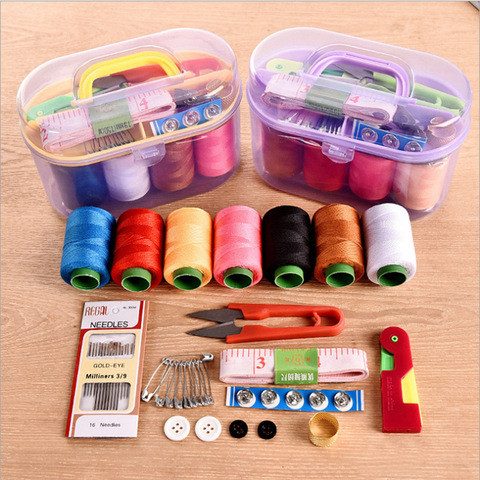 Hot sale sewing kit embroidery thread goldeye needle sewing accessory kit sewing box