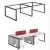 Import Hot Sales commercial furniture modern design steel desk frame 2/4/6/8 person office workstation from China