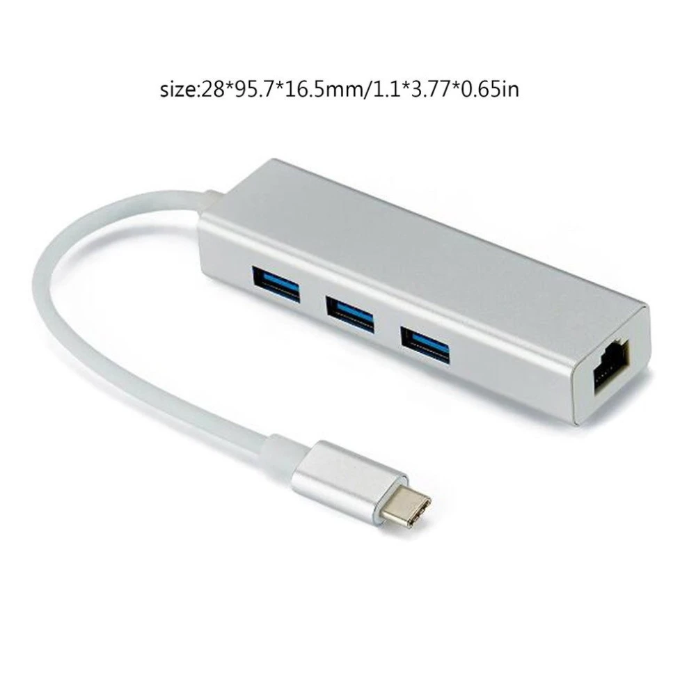 Hot sales Portable Type C to Gigabit Ethernet Rj45 Lan Adapter for MacBook ChromeBook and other type c port laptop