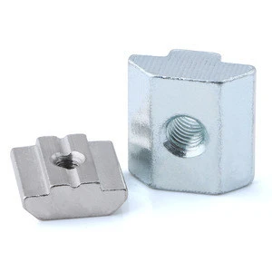 Hot selling M4 M5 M6 t-slot nut sliding extruded aluminum t nut for 20 series