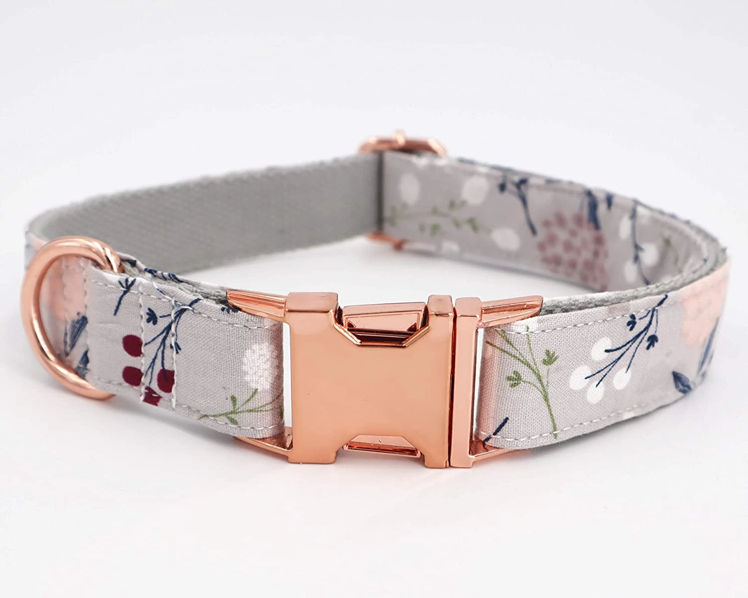 Hot Selling Metal Buckle Cotton Floral Puppy Dog Collar  Leash Set with Removable Flower