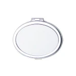 Hot Selling Sublimation Oval Shape Foldable Compact Makeup Mirror For Gifts