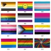 Hot selling wholesale custom design different size pride flags bright color rainbow flags 100% polyester printing gay flags