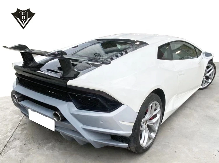 Huracan lp580/lp610 evo rear spoiler & engine cover forged dry carbon high quality lp610 performante rear wing