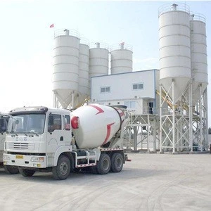 HZS180 fixed large ready mixed cement mixer aggregate stabilized soil dry concrete mixing plant in china for sale