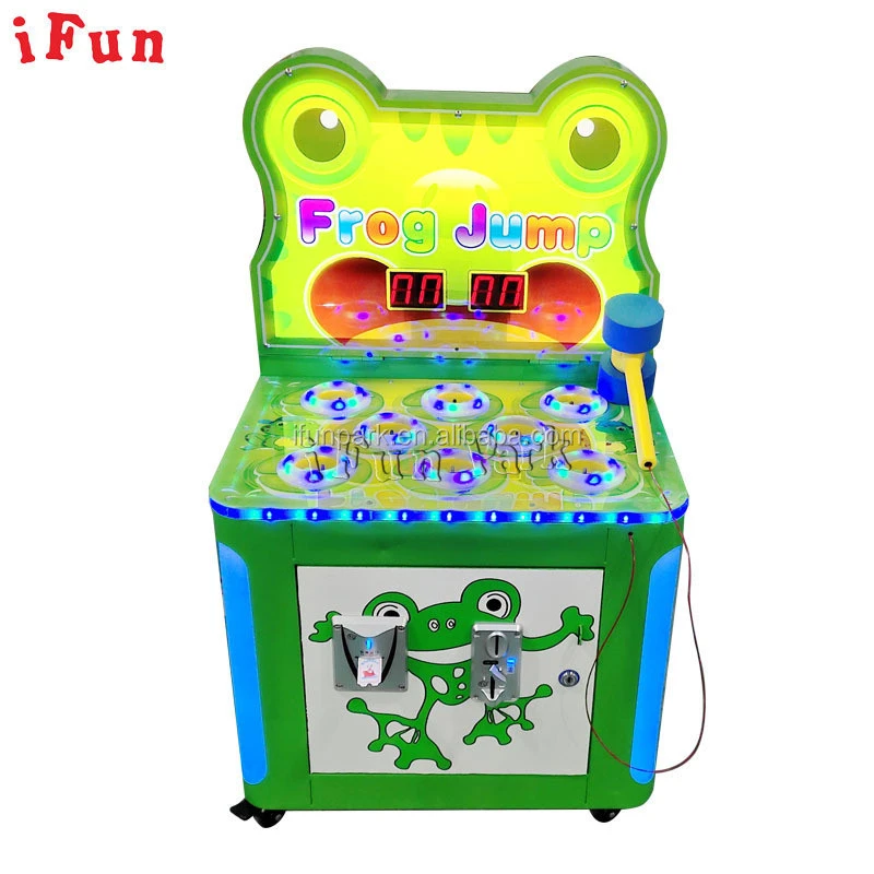 Ifun Park Crazy Frog Arcade Machine Hammer Hit Frog Coin Operated kids ticket game