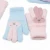 Import in stock rabbit Acrylic Touch Screen jacquard design cashmere brushed Winter Warmer Knitted mittens and gloves from China
