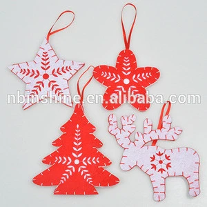 IN51396 Fancy shape Christmas felt hanging decorations made in China , felt christmas tree decoration