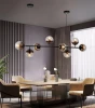 Indoor Decorative Nordic Modern Clear Hanging Ball Lamp Clear Hand Blown Selene Glass bulb Pendant Light